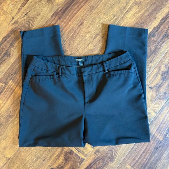 Roz & Ali - Black Women's Trousers - Size 12 - Work Pants Ankle Skinny Plus Size - Picture 2 of 3
